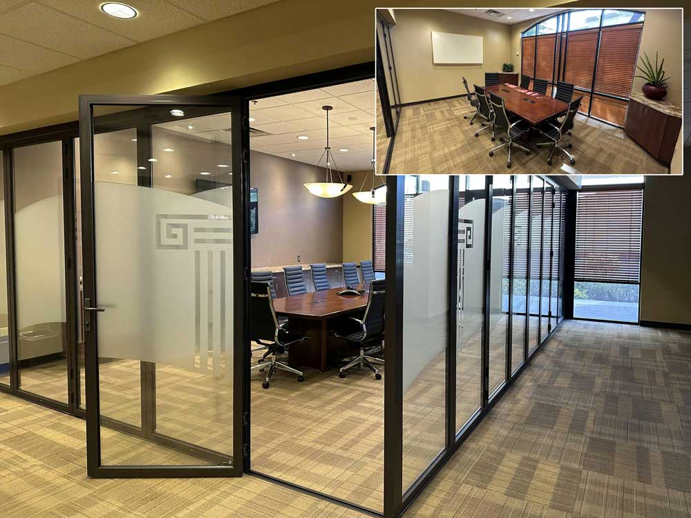 Conference room 1 and room 2 collage