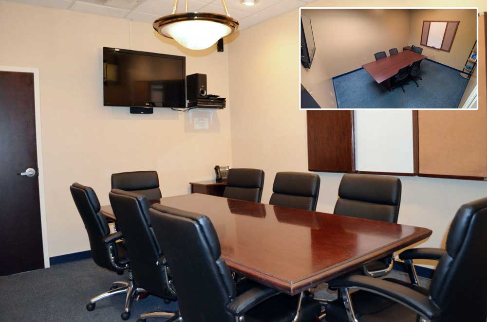Conference room 1 and room 2 collage